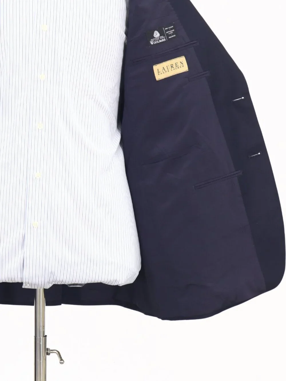 Ralph Lauren 41R Navy Blazer Sport Coat Jacket 2-Button Solid W870